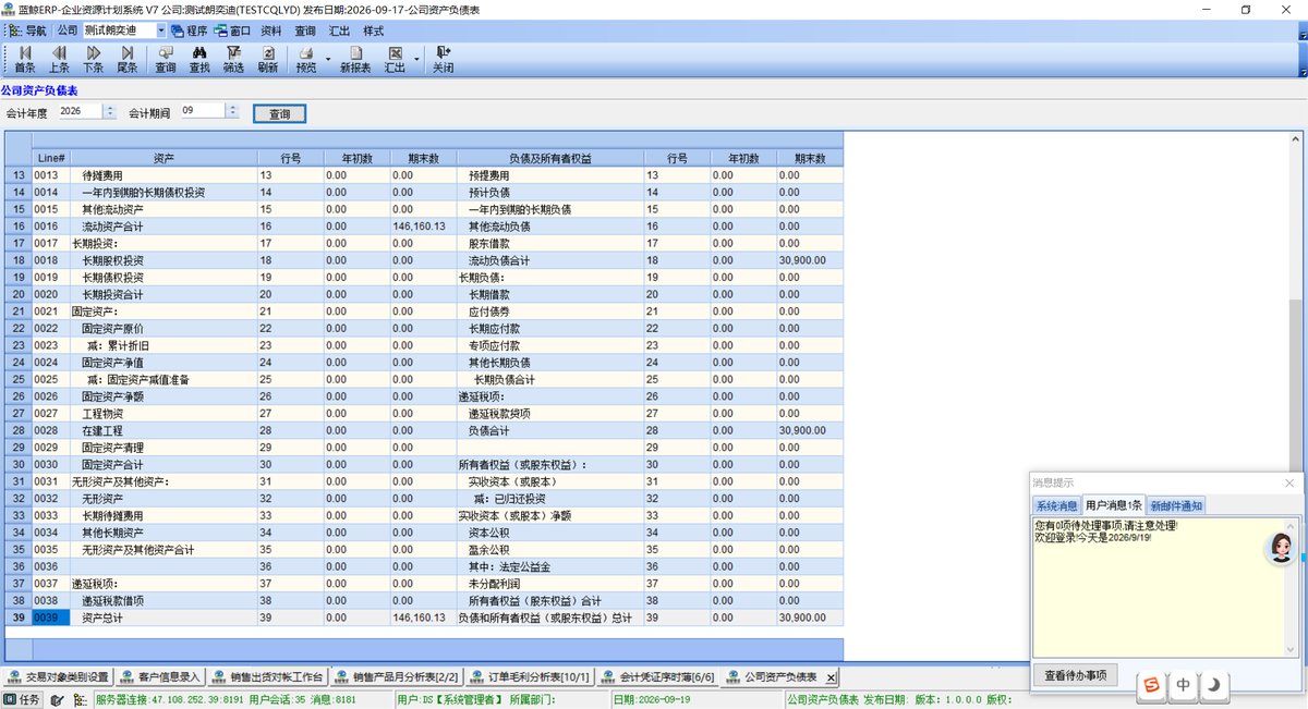 资产负债表